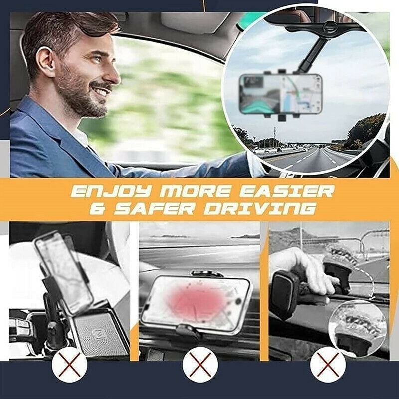 360° Rotatable And Retractable Car Phone Holder
