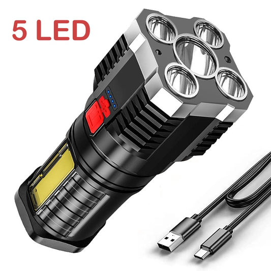 5 LED Ultra Powerful Led Flashlight High Power