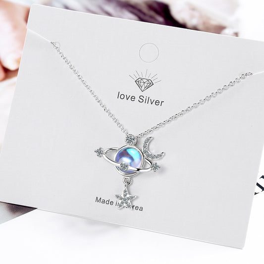 925 Stamp Silver Color Women Chain On The Neck