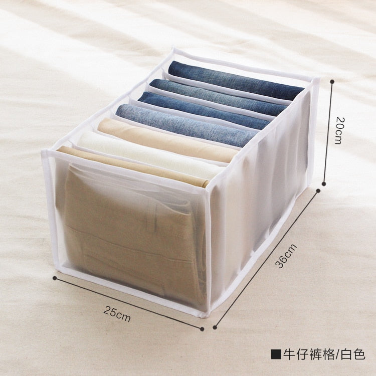 Jeans Compartment Storage Box Closet Clothes Drawer