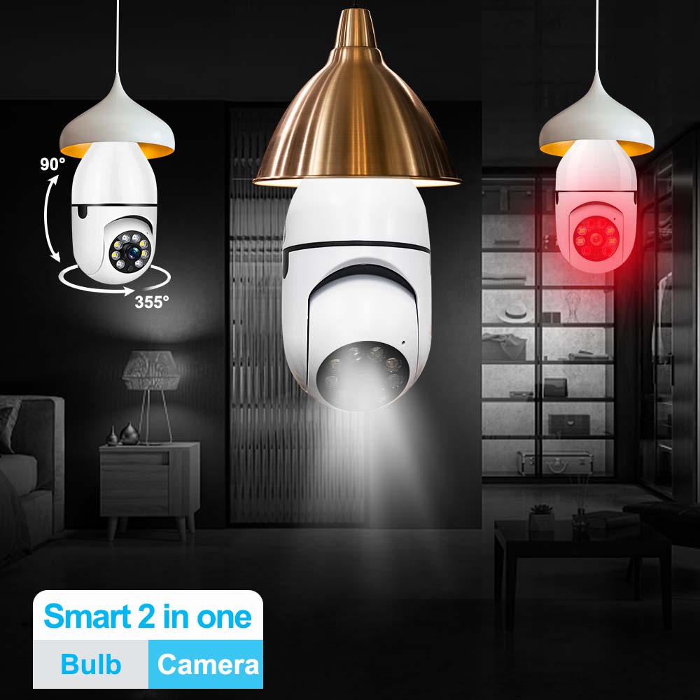 3MP E27 Bulb Camera WiFi Home Security