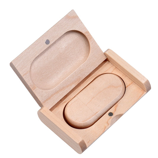 Custom Logo Wooden Box USB Flash Drive