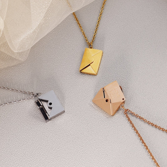 Personalized Custom 3D Envelope Locket Necklace