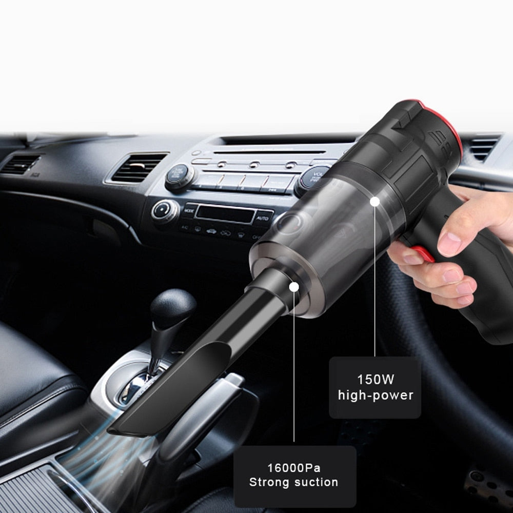 16000Pa 150W Wireless Car Vacuum Cleaner Blowable Cordless