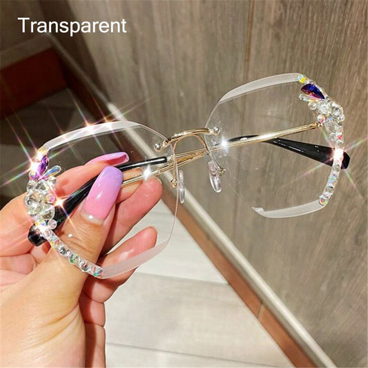 Luxury Brand Design Vintage Rhinestone Sunglasses
