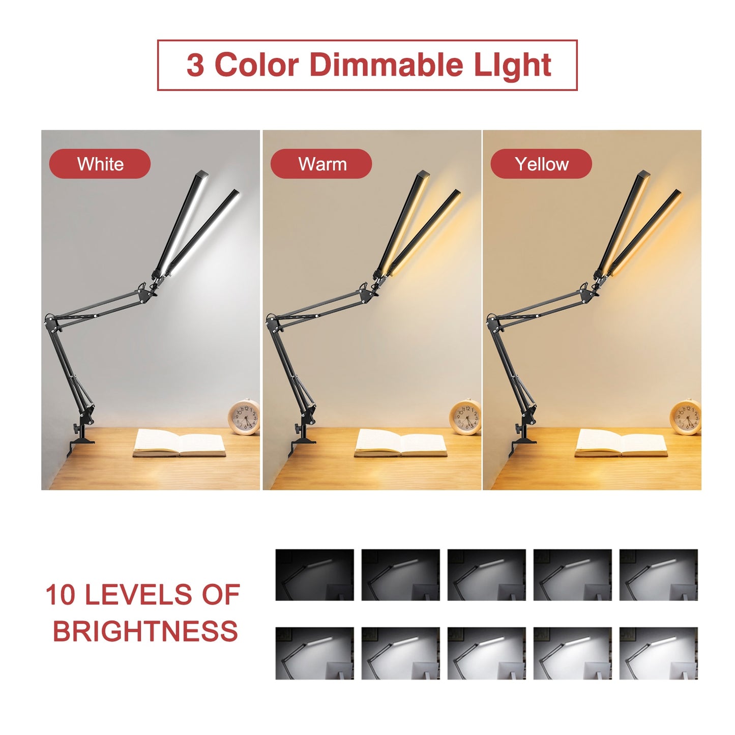 12V Reading Desk Lamp with LED Lights Indoor Light