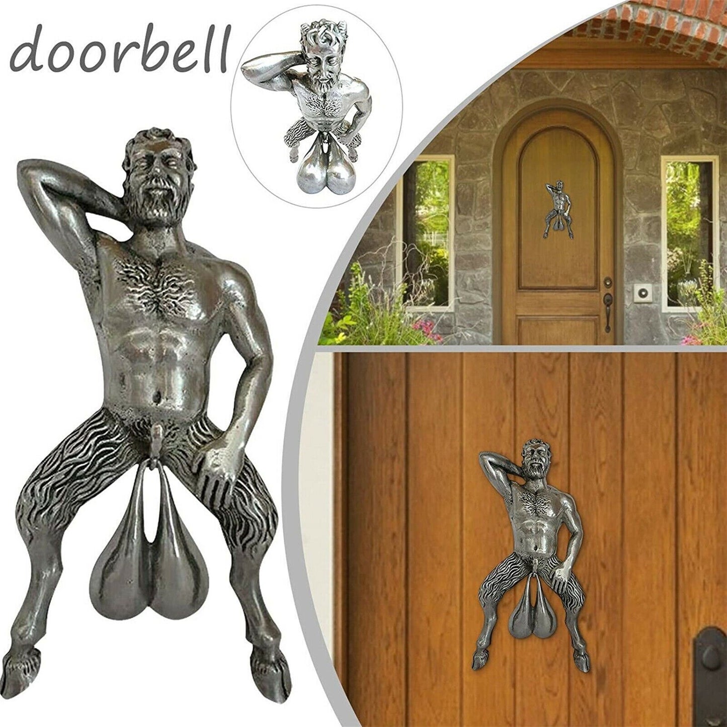 Creative Manly Balls Door Knocker Ornament Home Decor