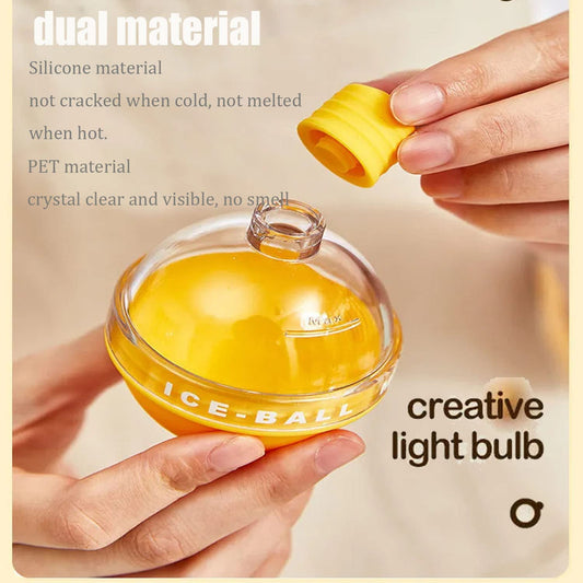 4 Pieces Light Bulbs Ice Molds Large Sphere Ice Tray