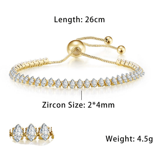 Oval Diamond Tennis Bracelets for Women Fashion