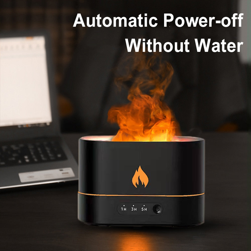 USB Essential Oil Diffuser With Flame Aroma Diffusers