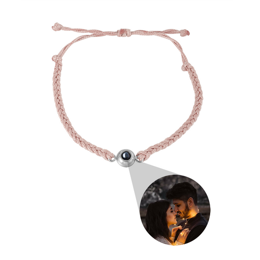 Personalized Circle Photo Bracelet Projection Bracelets