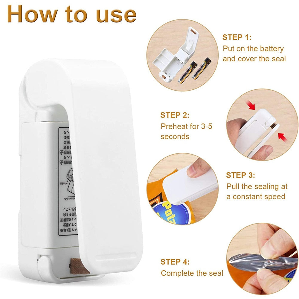 Mini Heat Bag Sealing Machine Package Sealer Bags Thermal