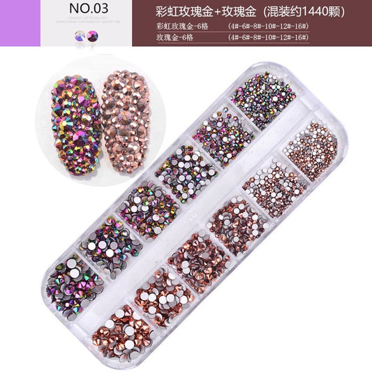 Beauty 3D glitter nail art decoration