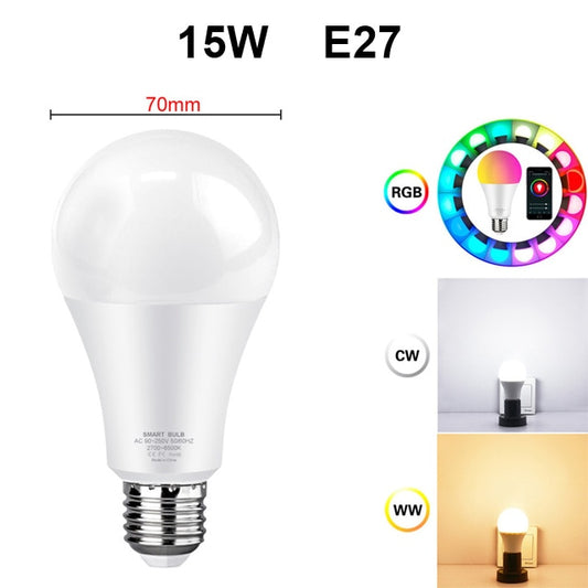 WiFi Smart Light Bulb RGB LED Lamp