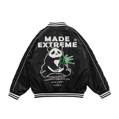 Hip Hop Furry Bone Patchwork Jackets