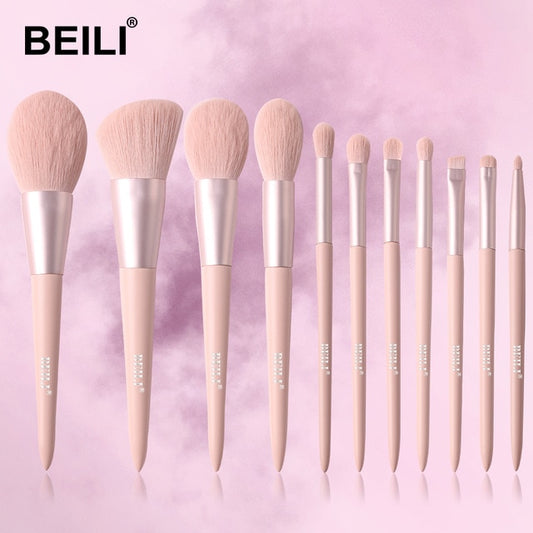 Beauty Pink Makeup Brushes Set Eyebrow Eyelash