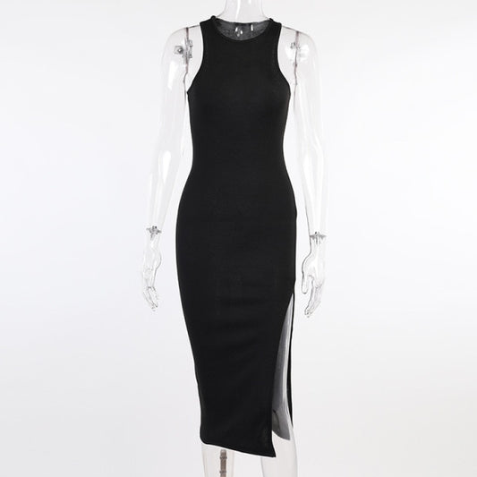 Bodycon Tank Dress Women Split Tight