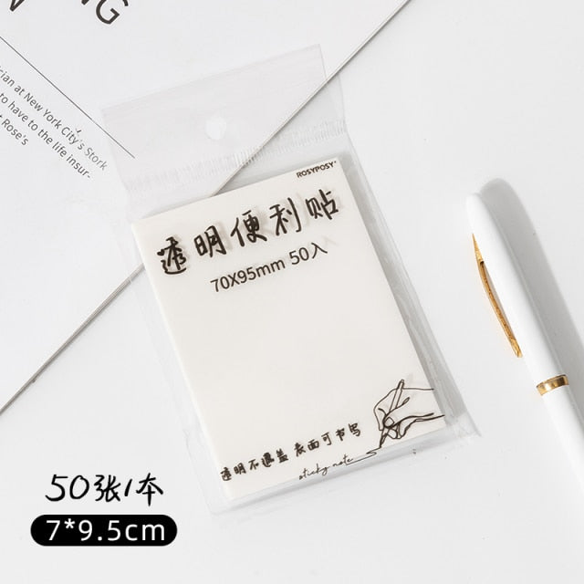 Transparent Sticky Note Memo pad