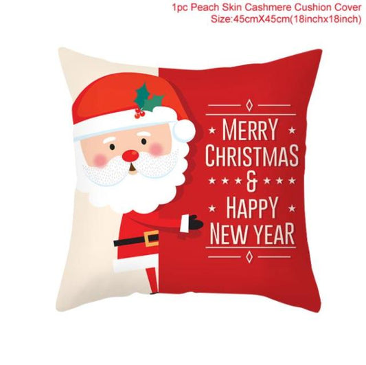 Santa pillowcase Happy New Year Xmas Decor