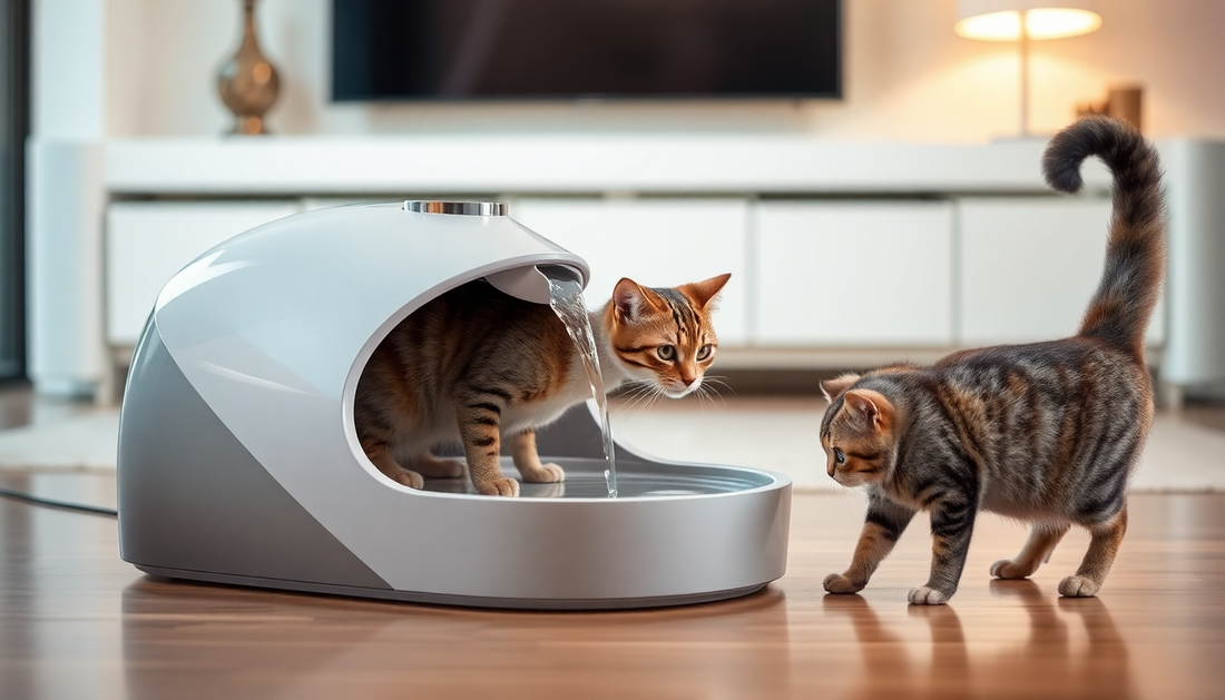 Quench Your Cat's Thirst with the Automatic Drinking Fountain from AlertTrendy.com