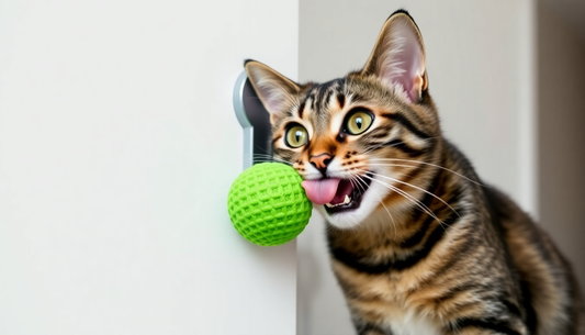 Discover the Latest Feline Trend: The Self-Adhesive Rotated Catnip Lick Ball