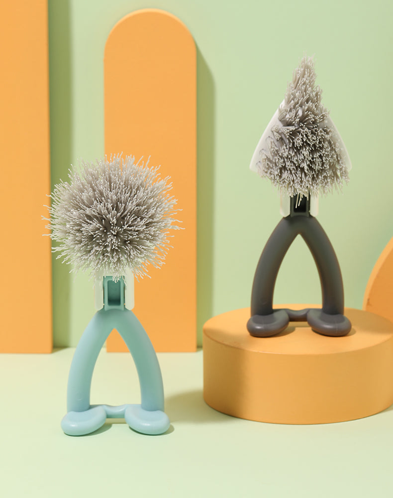 Vertical Pot Brush, Dish Brush, V-shaped Cleaning BrushHanging Stove Brush