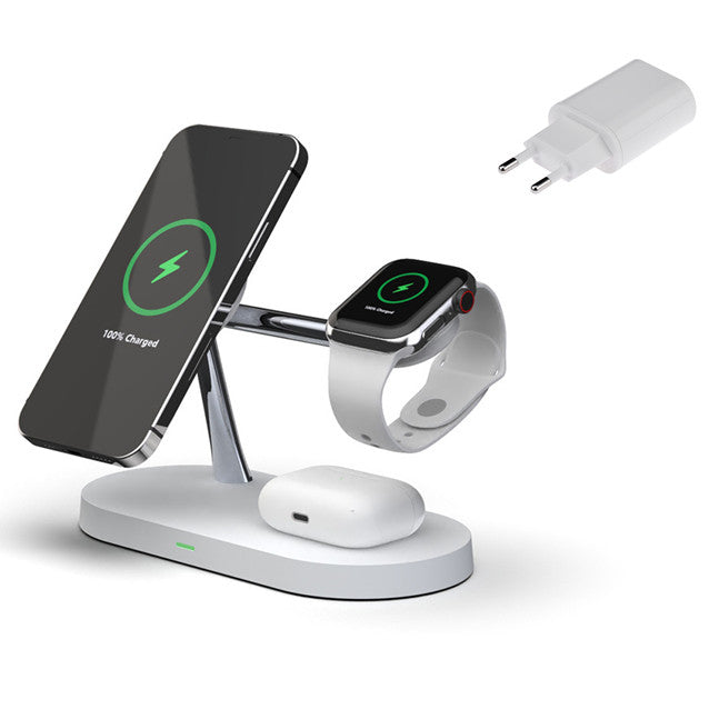 Three-in-one Smart Fast Charging 15W Fast Magnetic Wireless Charger