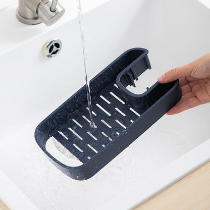 Sink Shelf Soap Sponge Drain Rack Storage Basket Bag Faucet Holder