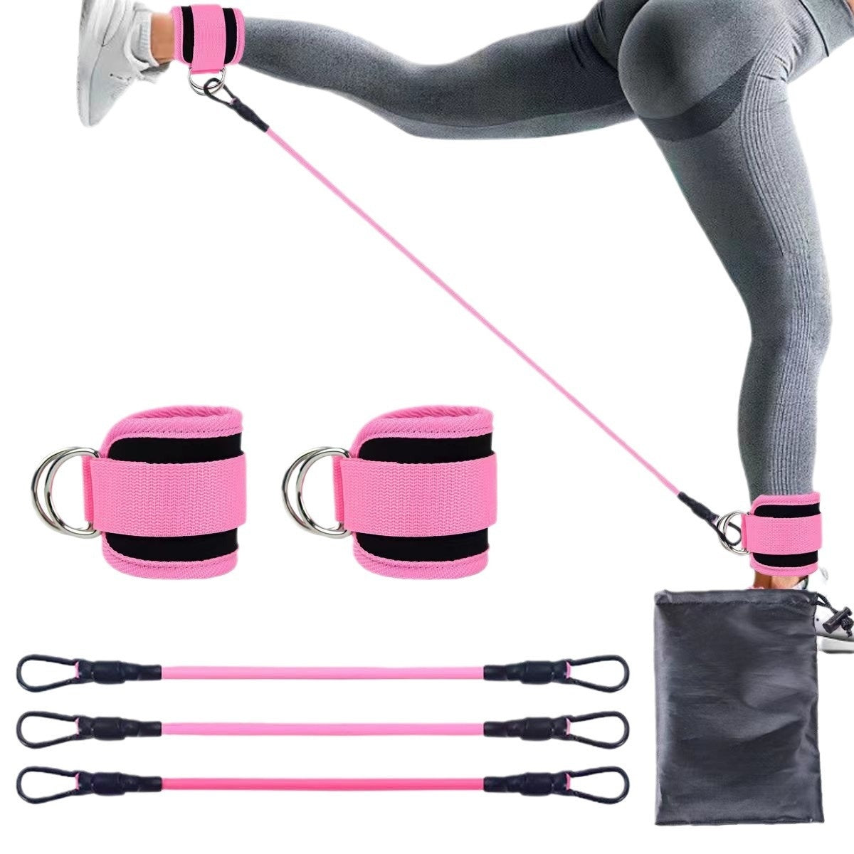 Ankle Strap Resistance Bands Hip Leg Strength Pull Rope Fitness Elastic