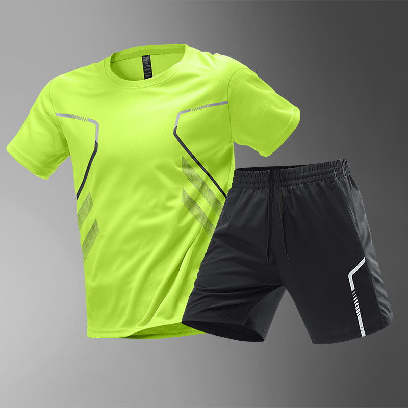 Men's T-shirts Sports Running T-shirt Color Block Men Quick-drying