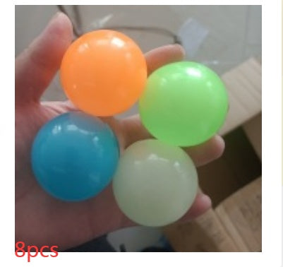 Luminous Sticky Ball Toys Sticky Wall Home Party Games