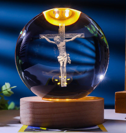 3D Constellation Crystal Ball Night Light Laser