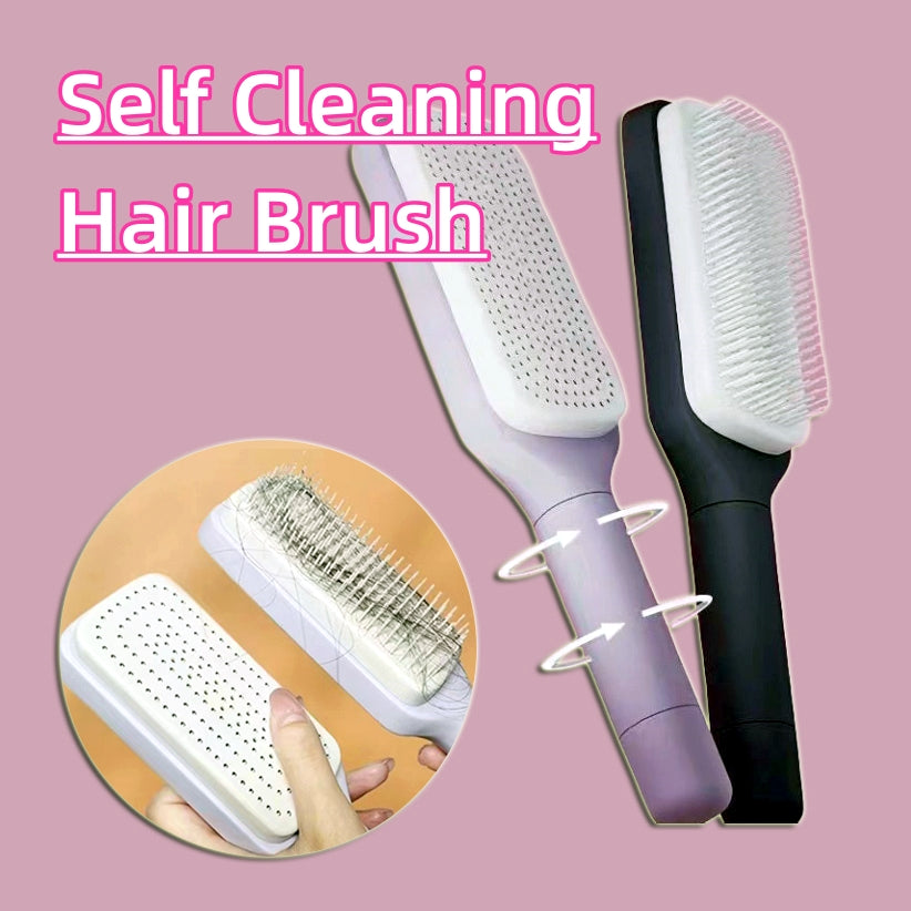 4 In 1 Self Cleaning Hair Brush New Self-Cleaning Hairbrush