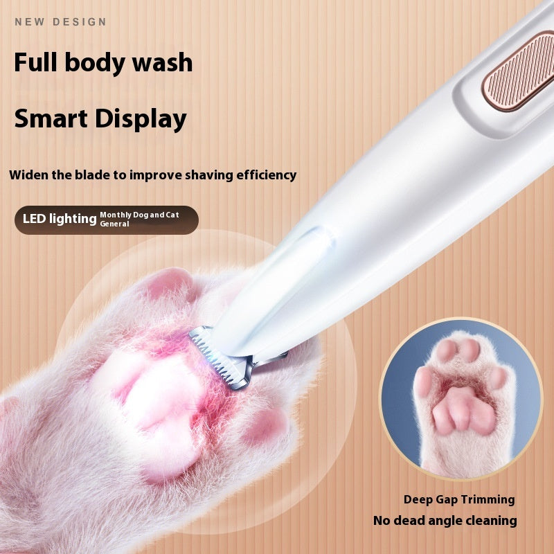 Pets Dog Paw Trimmer With LED Light Fully Pet Hair Trimmer