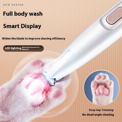 Pets Dog Paw Trimmer With LED Light Fully Pet Hair Trimmer