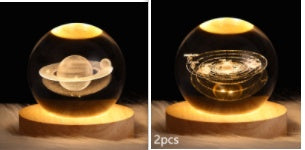 Luminous Starry Sky And Planets Moon Moon Crystal Ball Lamp