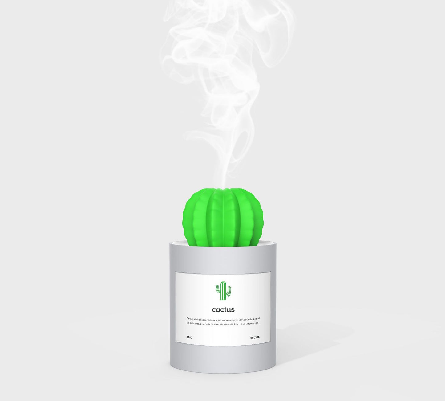 Air Humidifier Soft LED Light Cactus Ultrasonic Aroma