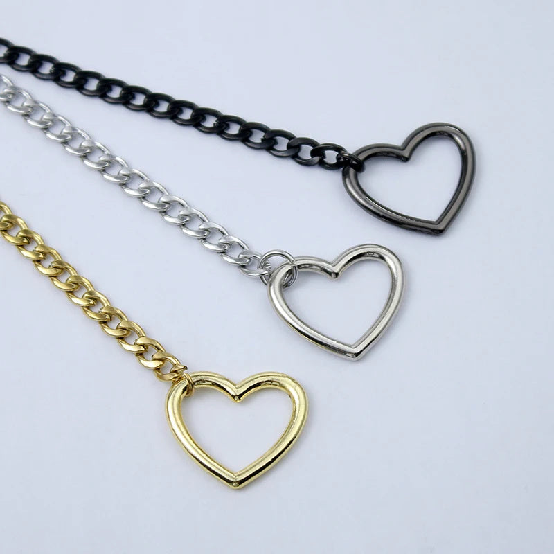 Fashion Jewelry New Slip Chain Necklace Heart O-Ring