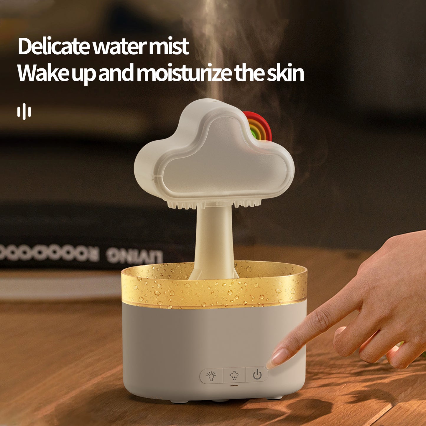 Rainbow After Rain Humidifier Snuggling 500ML Cloud Humidifier With Led Light
