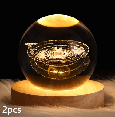 Luminous Starry Sky And Planets Moon Moon Crystal Ball Lamp
