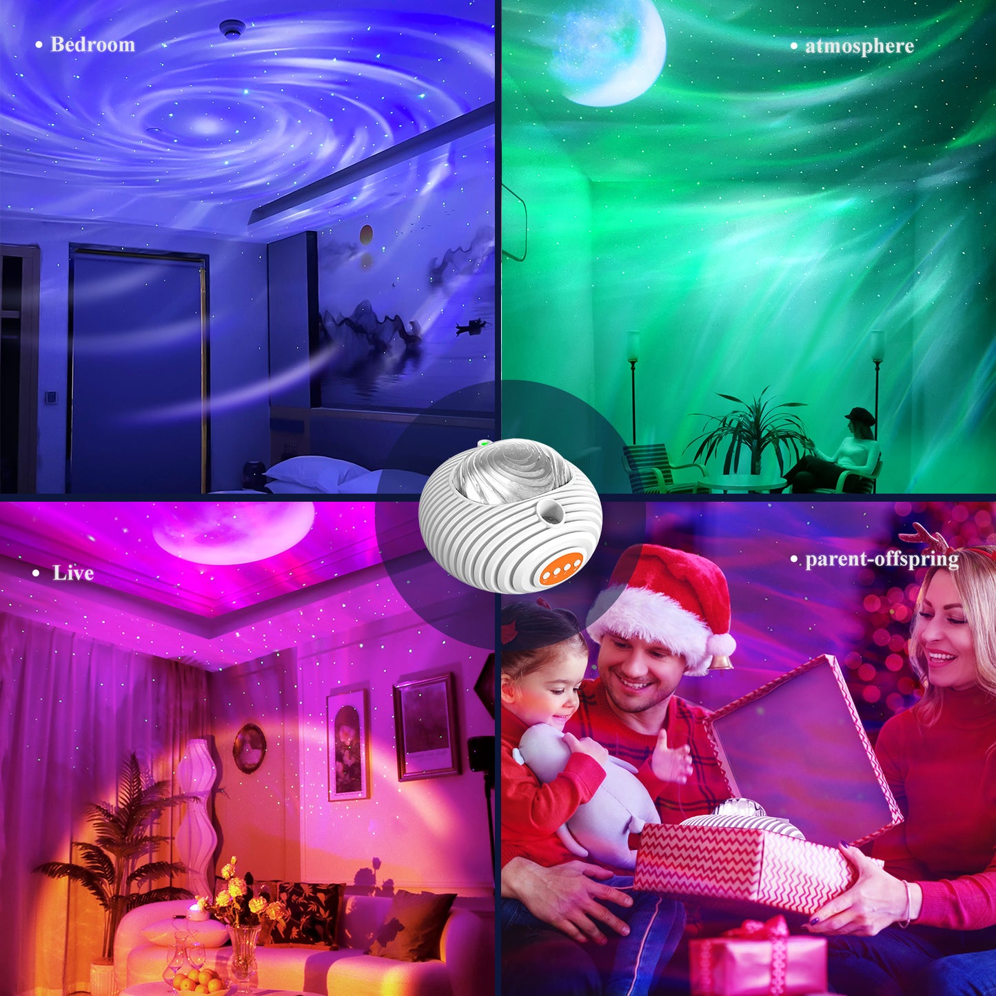 2023 New Double Effect Northern Lights Projector Lamp Milky Way