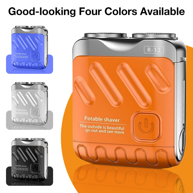 Portable Rotary Dual Ring Electric Shaver Men Travel