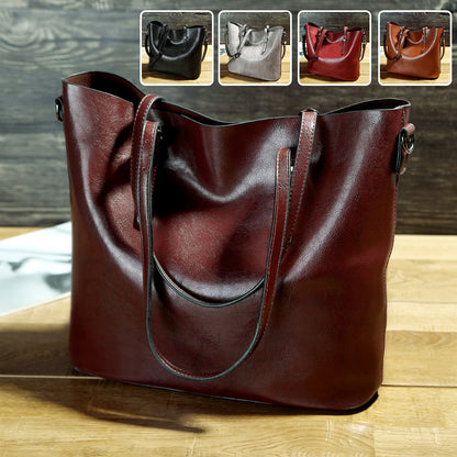 Simple Oil Wax Leather Messenger Shoulder Bags