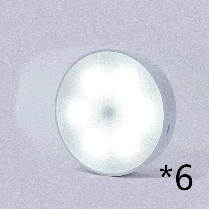 Usb Rechargeable Motion Sensor Light Round Wireless LED Puck Light