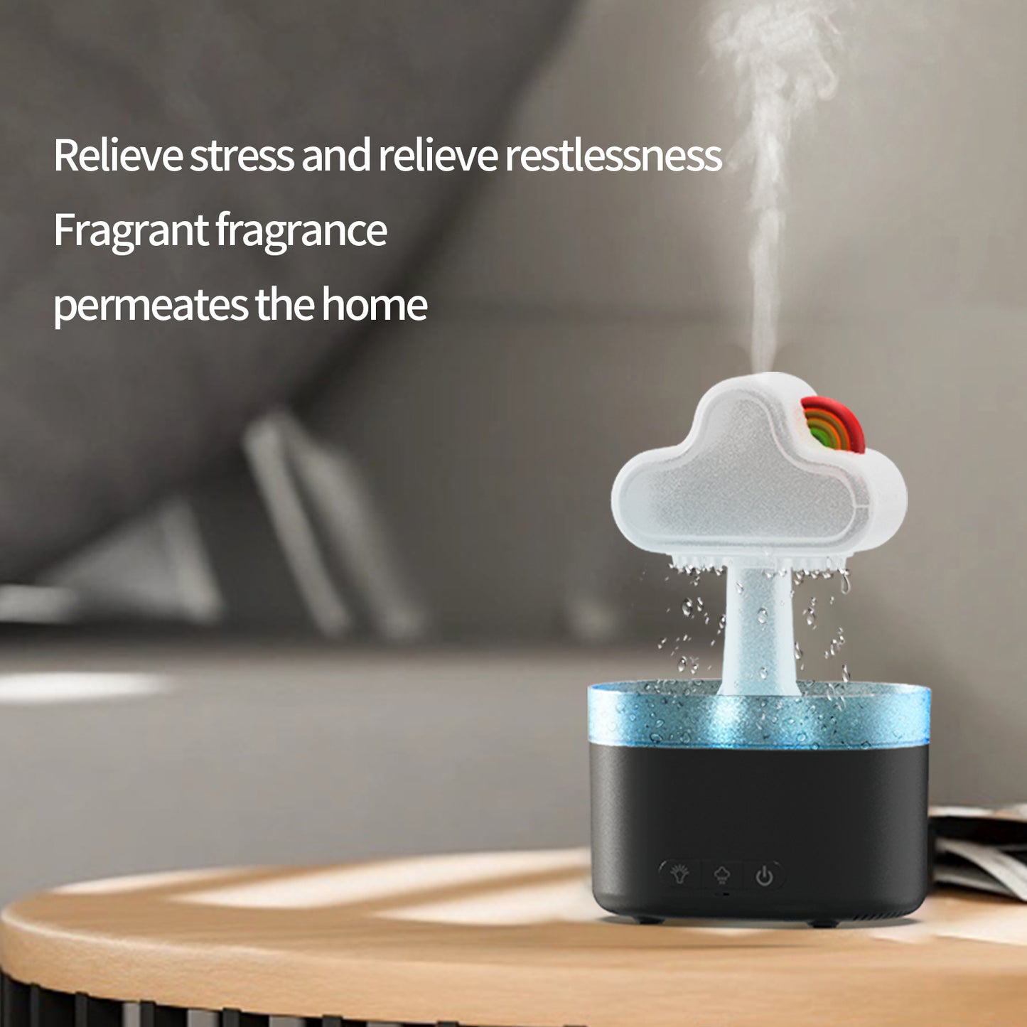 Rainbow After Rain Humidifier Snuggling 500ML Cloud Humidifier With Led Light