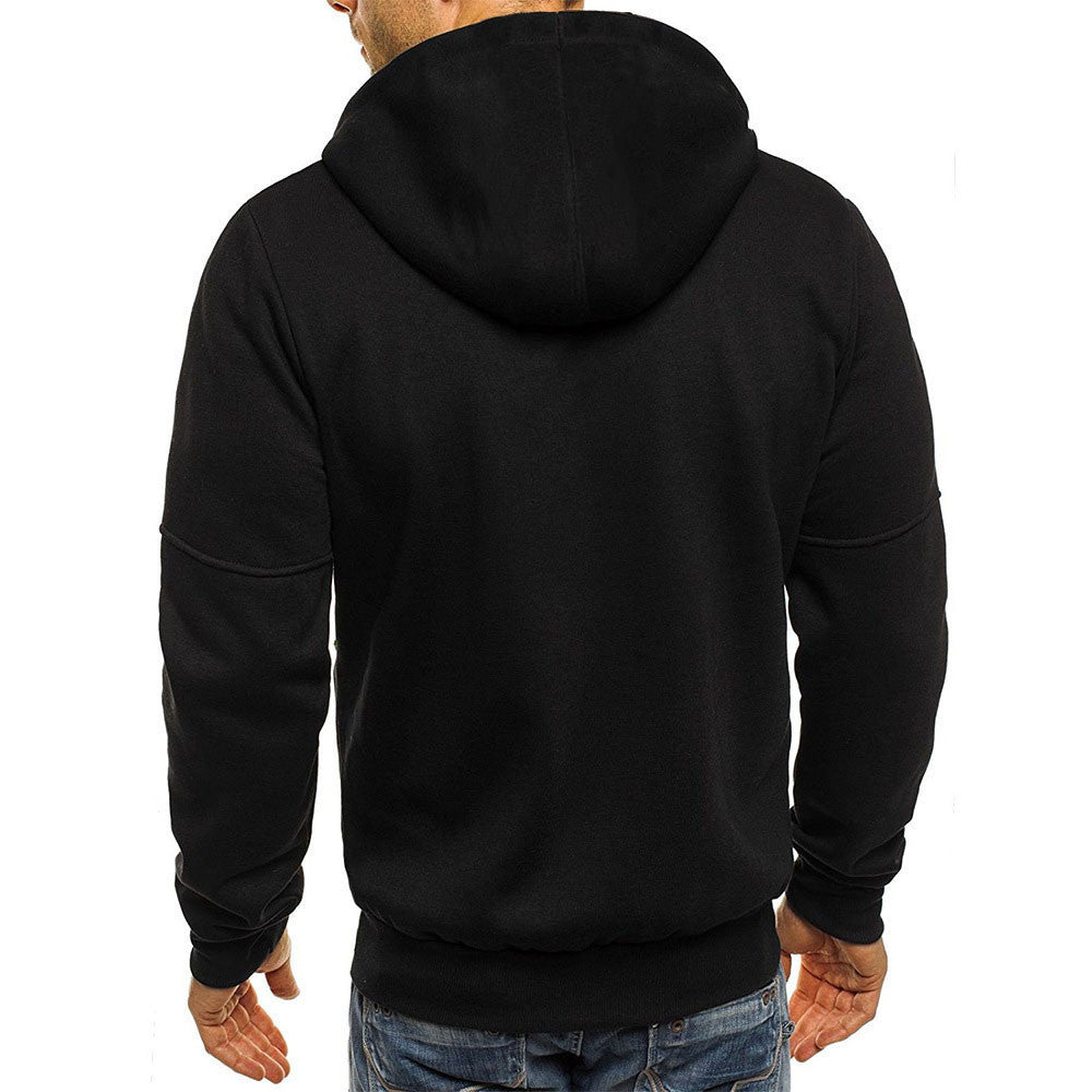 Men's Casual Zipper Hooded Sweater Fitness Jackets Cardigan