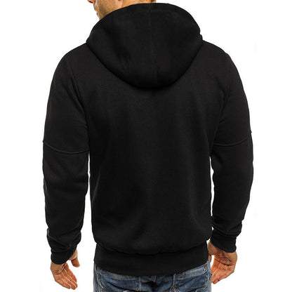 Men's Casual Zipper Hooded Sweater Fitness Jackets Cardigan