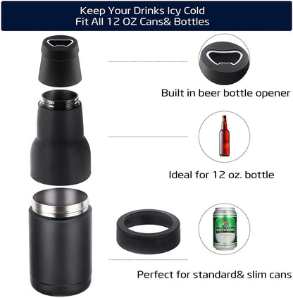 304 Stainless Steel Large-capacity Double-layer Beer Mug Office