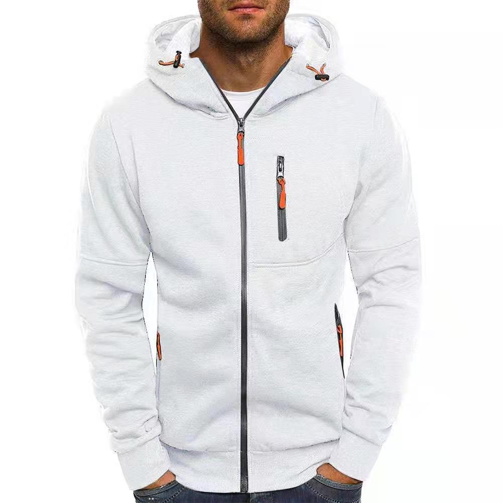 Men's Casual Zipper Hooded Sweater Fitness Jackets Cardigan