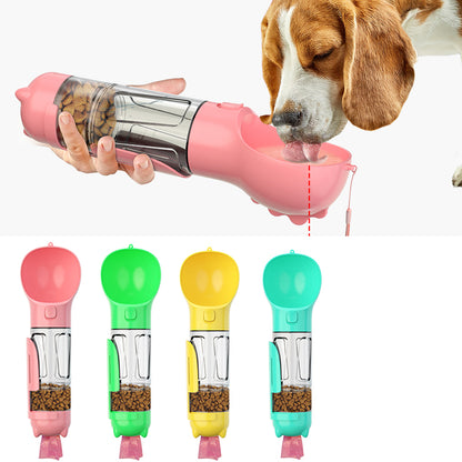 Portable Multifunction Dog Water Bottle Food Feeder